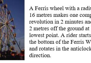 parametric equations ferris wheel modeling