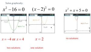 Solving quadratic equations algebraically and graphically