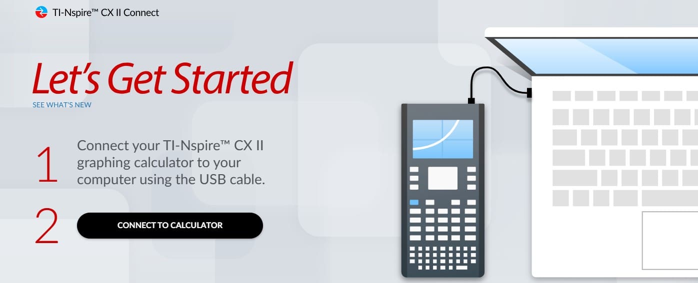 Web-based app to connect your calculator TI Nspire CX II to your laptop